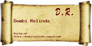 Dombi Relinda névjegykártya